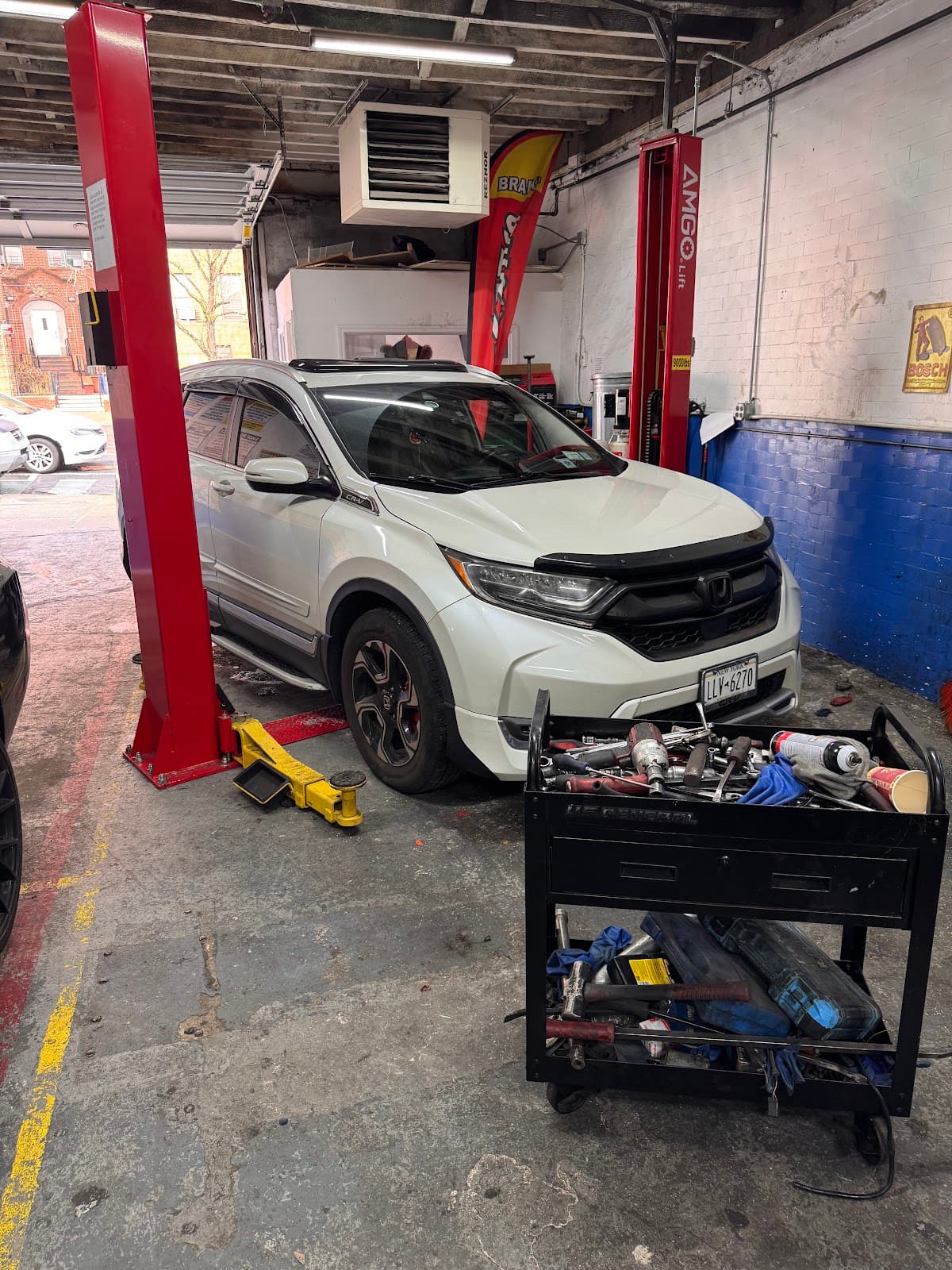 Honda CRV on the lift